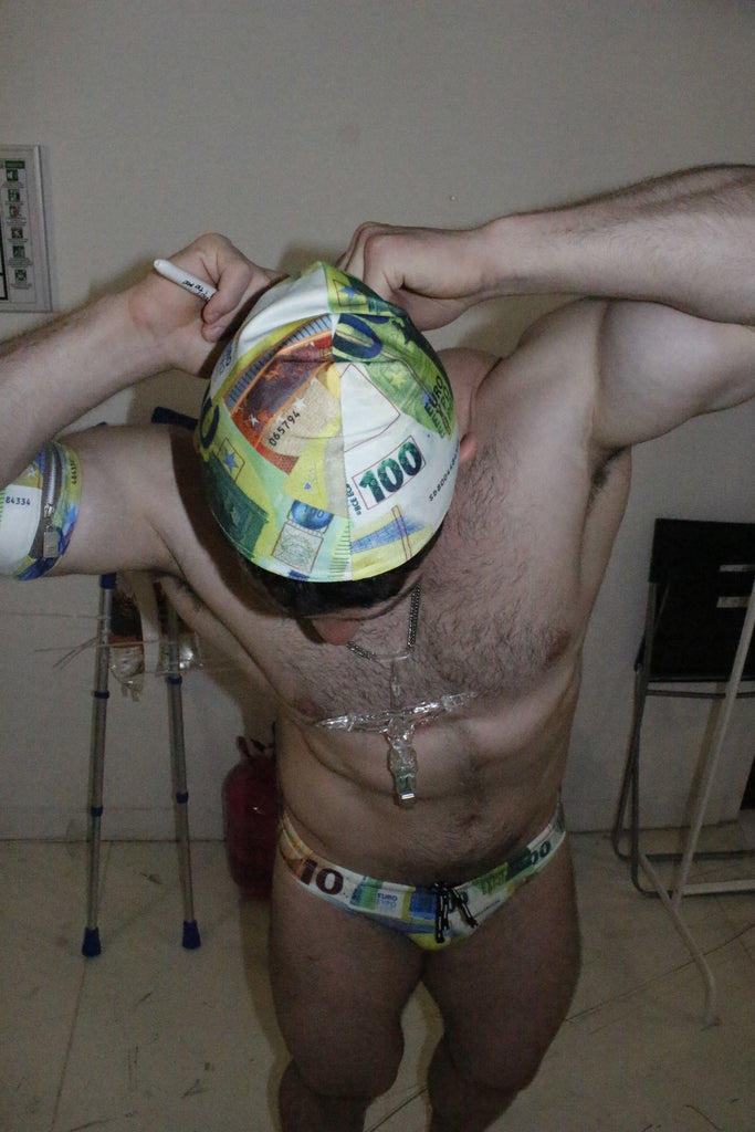 COUNTERFEIT EURO SWIM CAP